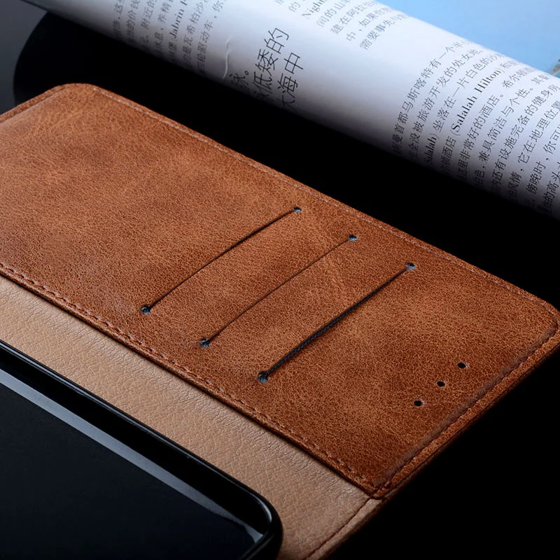 for ZTE blade v7 case Luxury Leather Flip cover with Stand Card Slot Vintage phone Cases for zte blade v7 funda Without magnets
