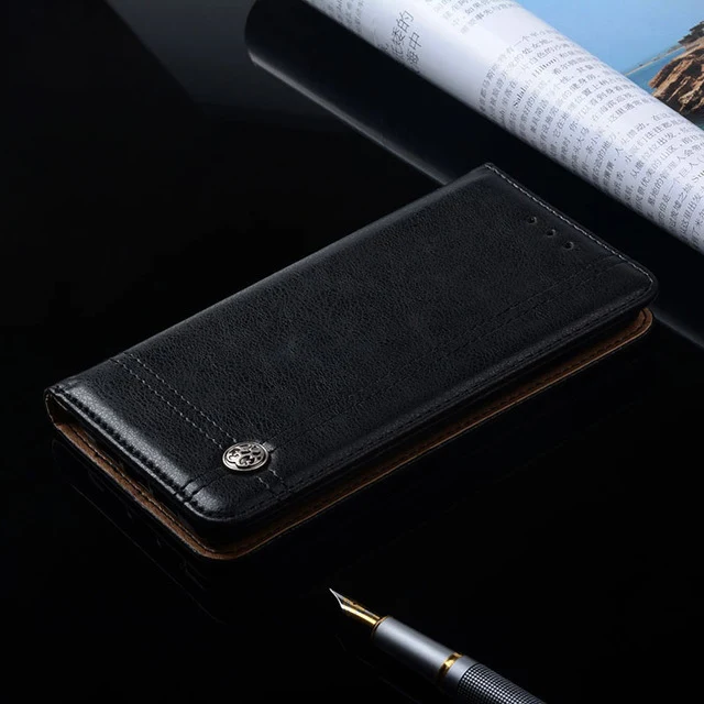 for ZTE blade v7 case Luxury Leather Flip cover with Stand Card Slot Vintage phone Cases for zte blade v7 funda Without magnets