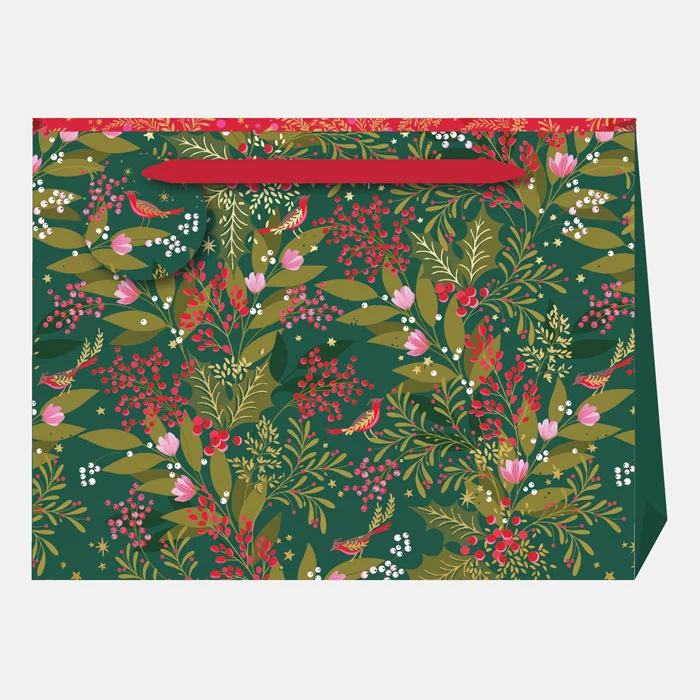 Sugarplum Greens Shopper Gift Bag