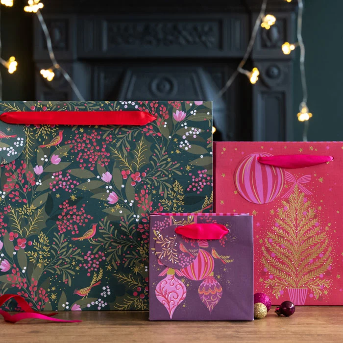 Sugarplum Greens Shopper Gift Bag