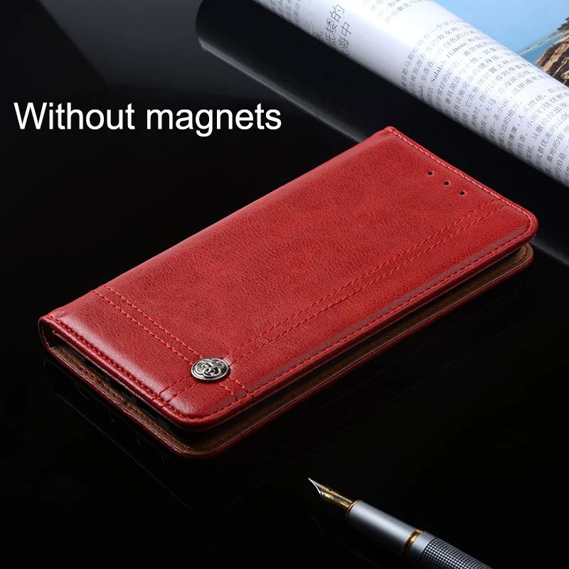 for ZTE blade v7 case Luxury Leather Flip cover with Stand Card Slot Vintage phone Cases for zte blade v7 funda Without magnets