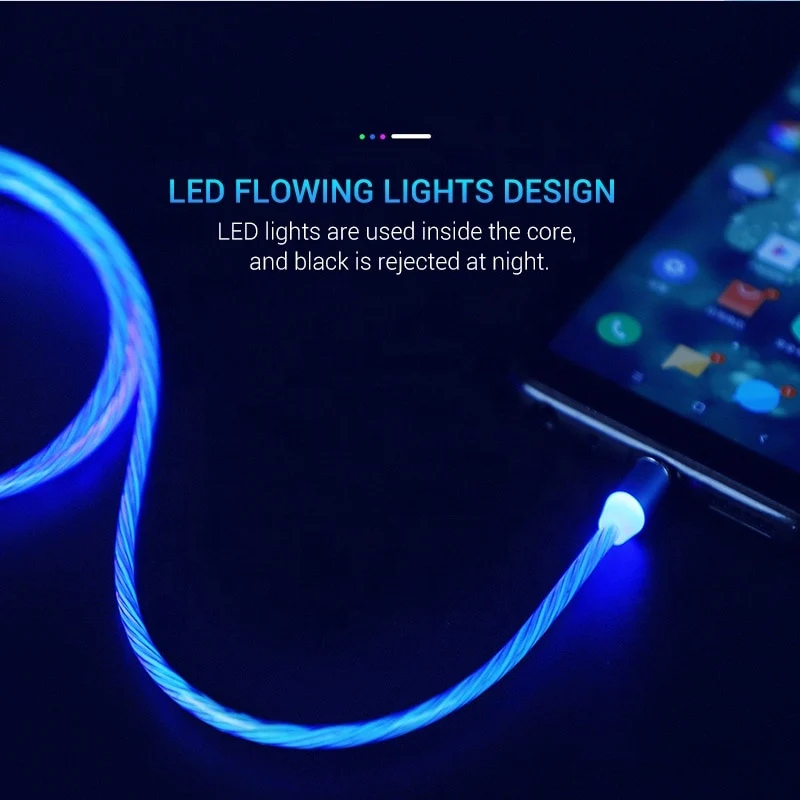 Flowing Light Magnetic Charging Cable
