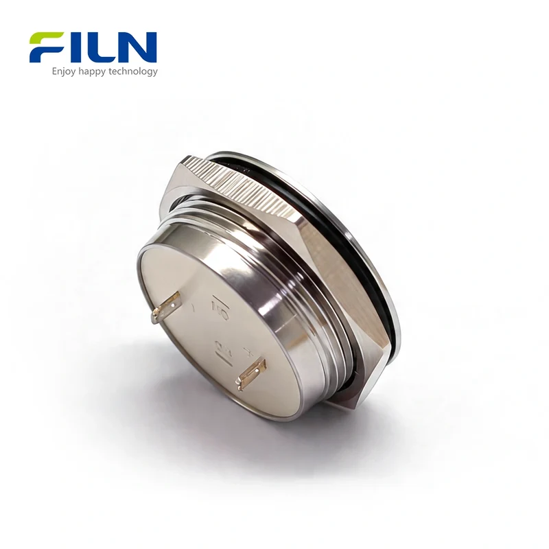 Ultra-thin Push Button Switch Operating Travel 0.5mm Zinc-Alloy Momentary 22mm 2-PIN FILN
