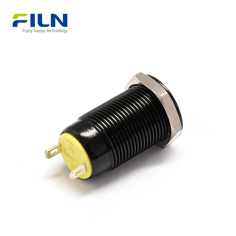Metal Switches Push Button 12mm Stainless Steel 2-Pin Momentary Latching FILN