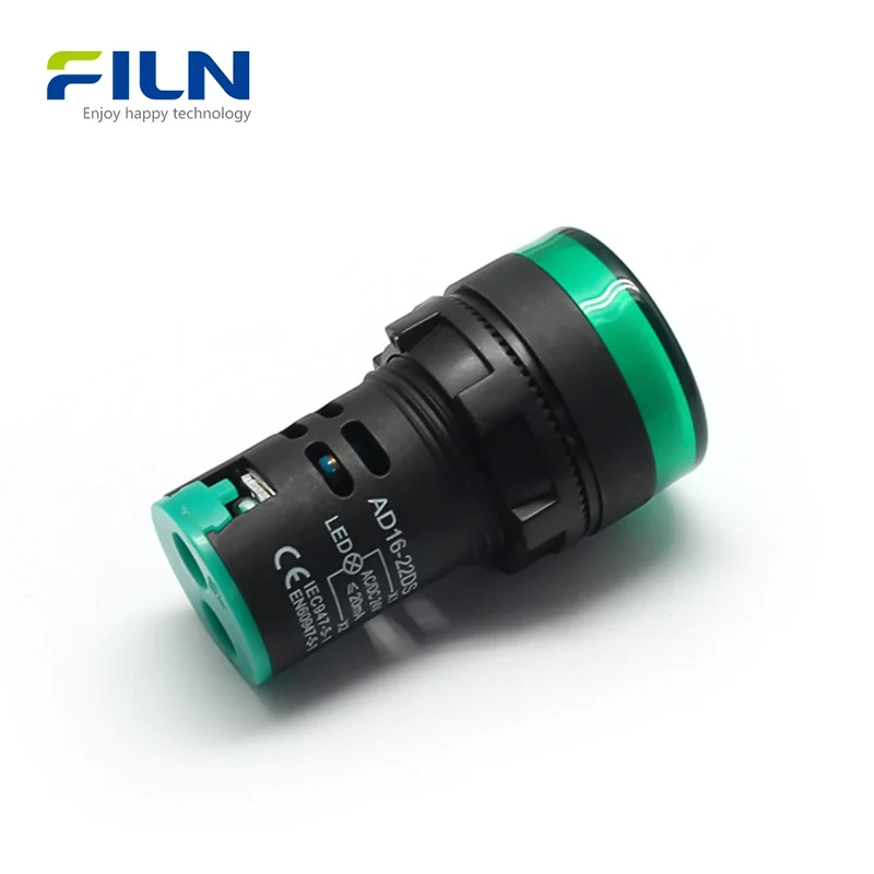 Plastic LED Indicator Panel 22mm 110V 220V Screw Terminal Mount for Control Cabinet FILN