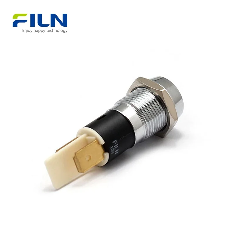 14mm LED Indication Light IP67 Waterproof Metal Indicator for CNC & Medical FILN