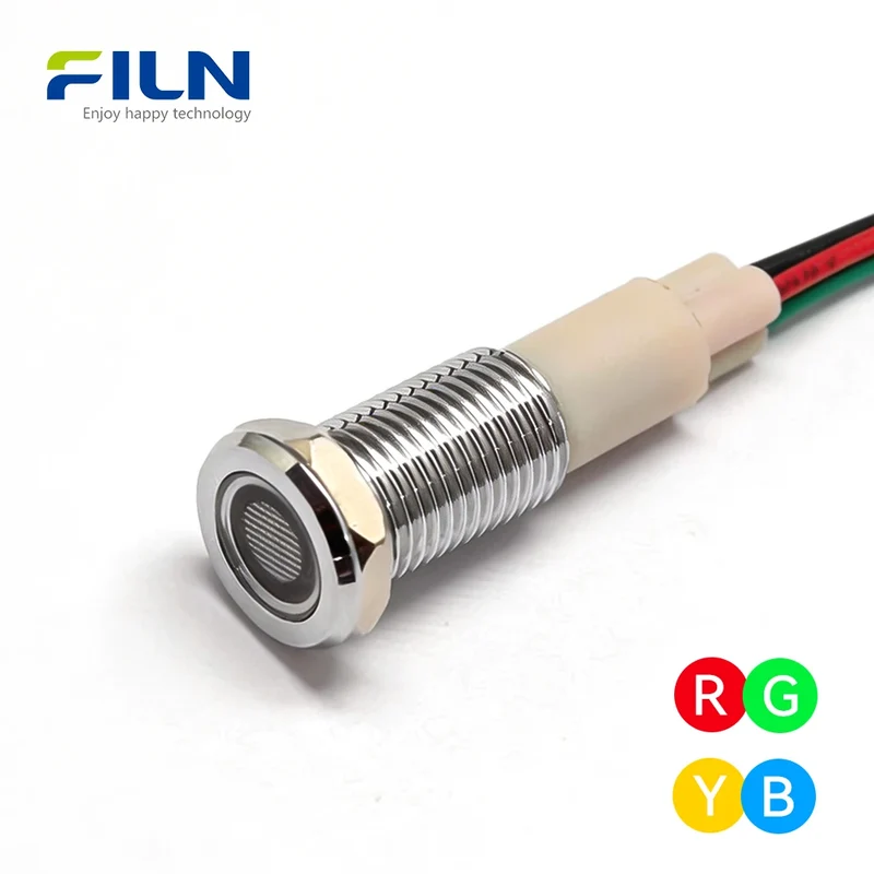 RG Indicator Light Dual Color Red Green LED IP67 Waterproof Metal Pilot Lamp for Industrial & Commercial Panels