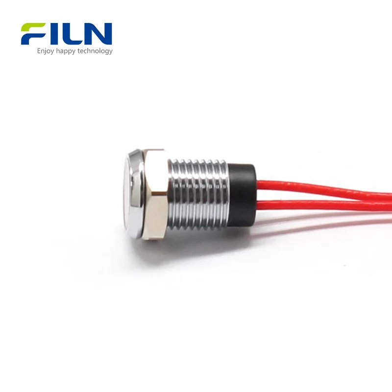 Blue LED Indicator Light 8mm 12V 220V Waterproof for CNC & Marine FILN