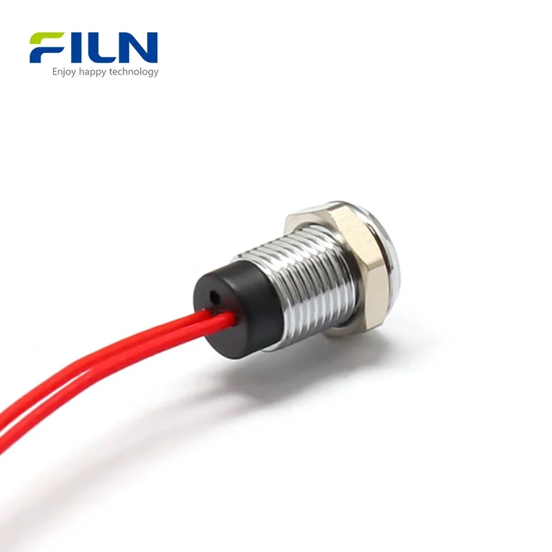 Blue LED Indicator Light 8mm 12V 220V Waterproof for CNC & Marine FILN