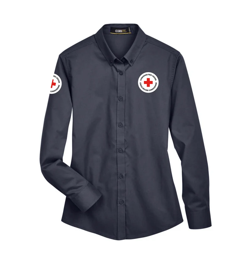 Ladies 65/35 Long Sleeve EZ care shirt