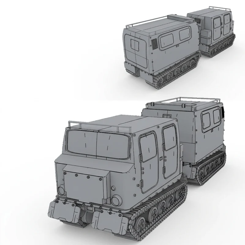 Modèle de véhicule à chenilles tout-terrain Hägglunds Bv 206