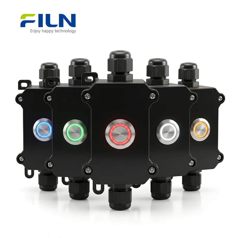 Junction Boxes Electrical with 20A Metal Push Button Switch Waterproof IP65 FILN Factory Custom