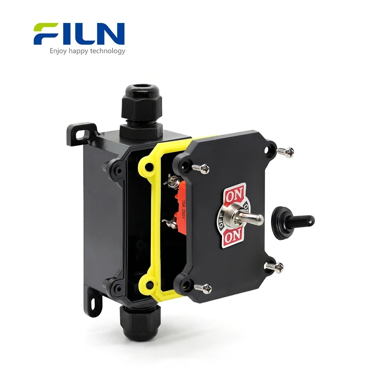 Waterproof Junction Boxes Electrical with Toggle Switch 12mm SPST SPDT ON-OFF/ON-OFF-ON FILN