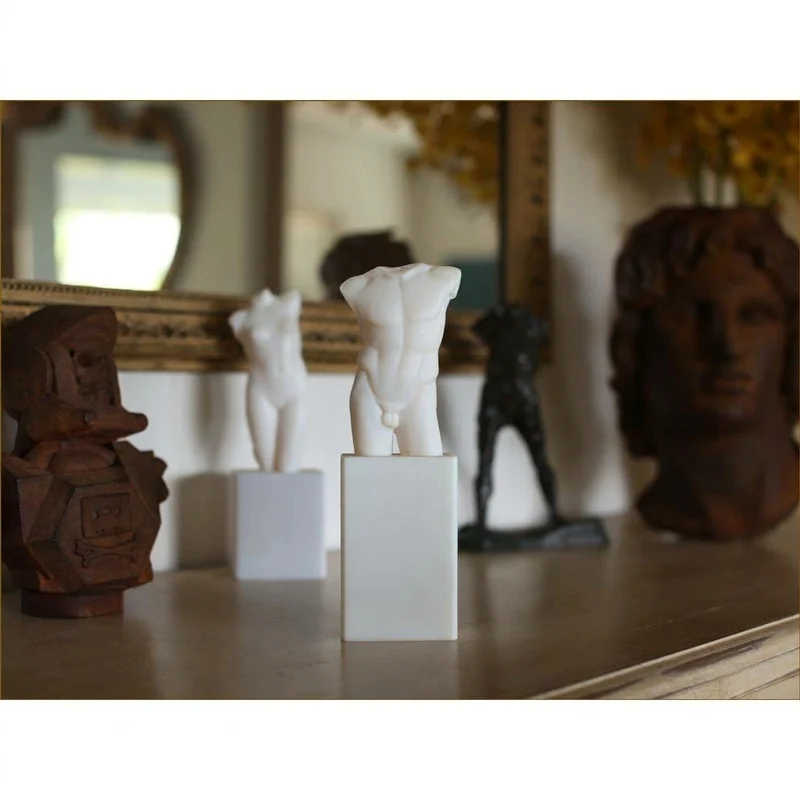 Klassisk Diadumenos mandlig torso skulptur