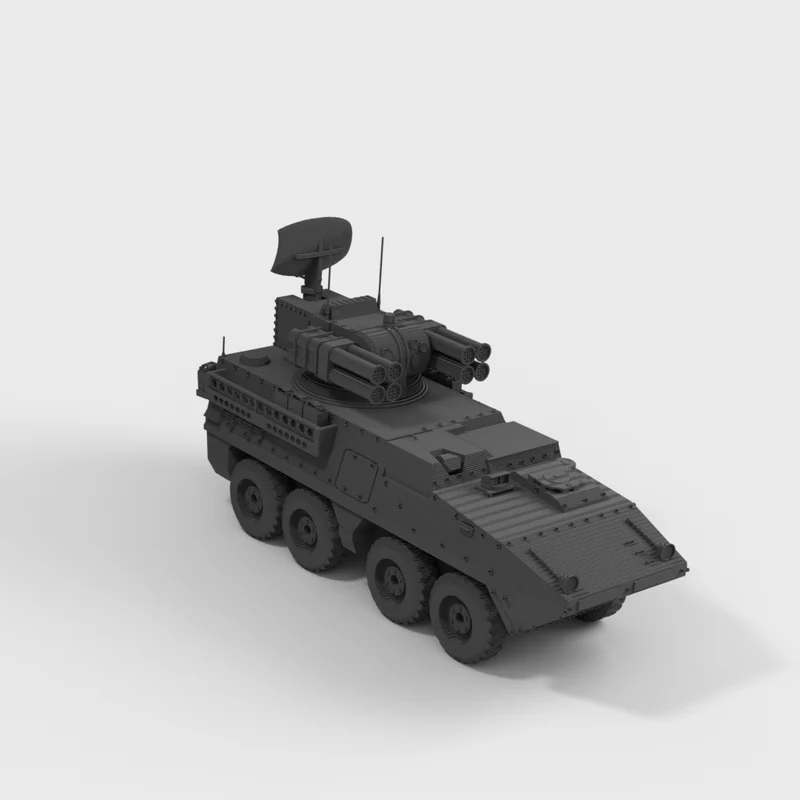 Miniature de véhicule de défense aérienne Stryker ADATS pour tabletop