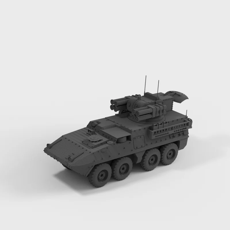 Miniature de véhicule de défense aérienne Stryker ADATS pour tabletop