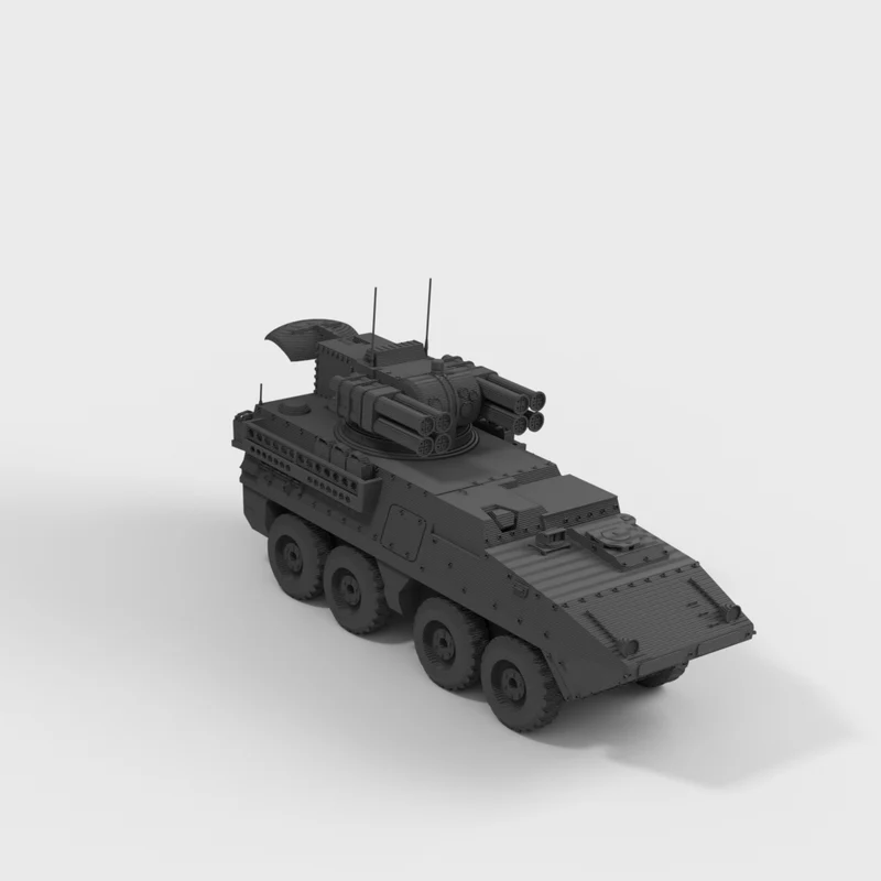 Miniature de véhicule de défense aérienne Stryker ADATS pour tabletop