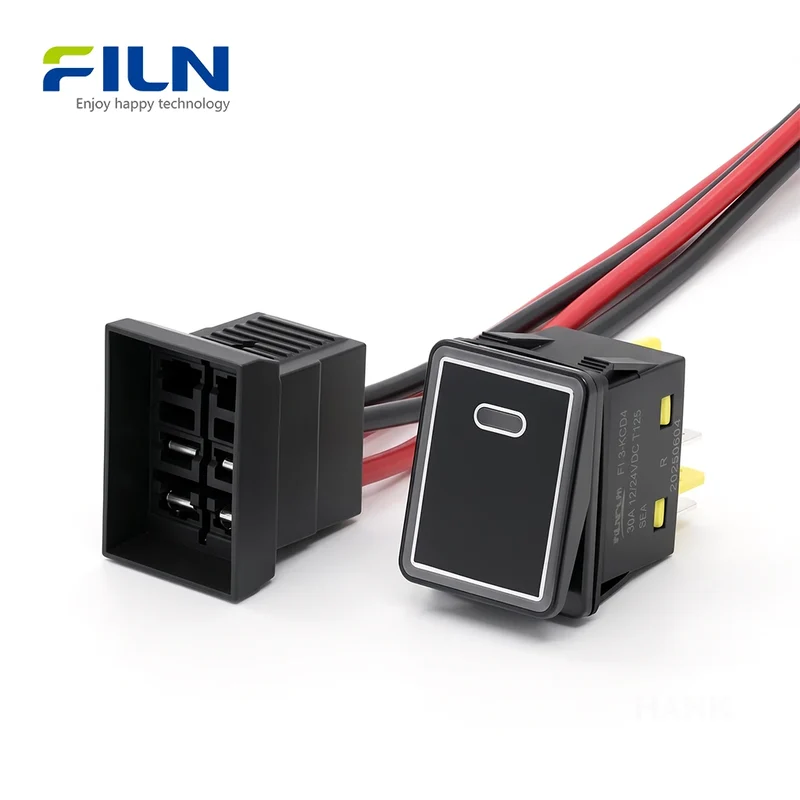 Wire Harness for Rocker Switch | 30A KCD4-03-FJ Quick Connector | FILN Factory