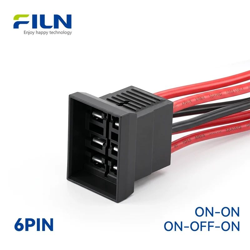 Wire Harness for Rocker Switch | 30A KCD4-03-FJ Quick Connector | FILN Factory