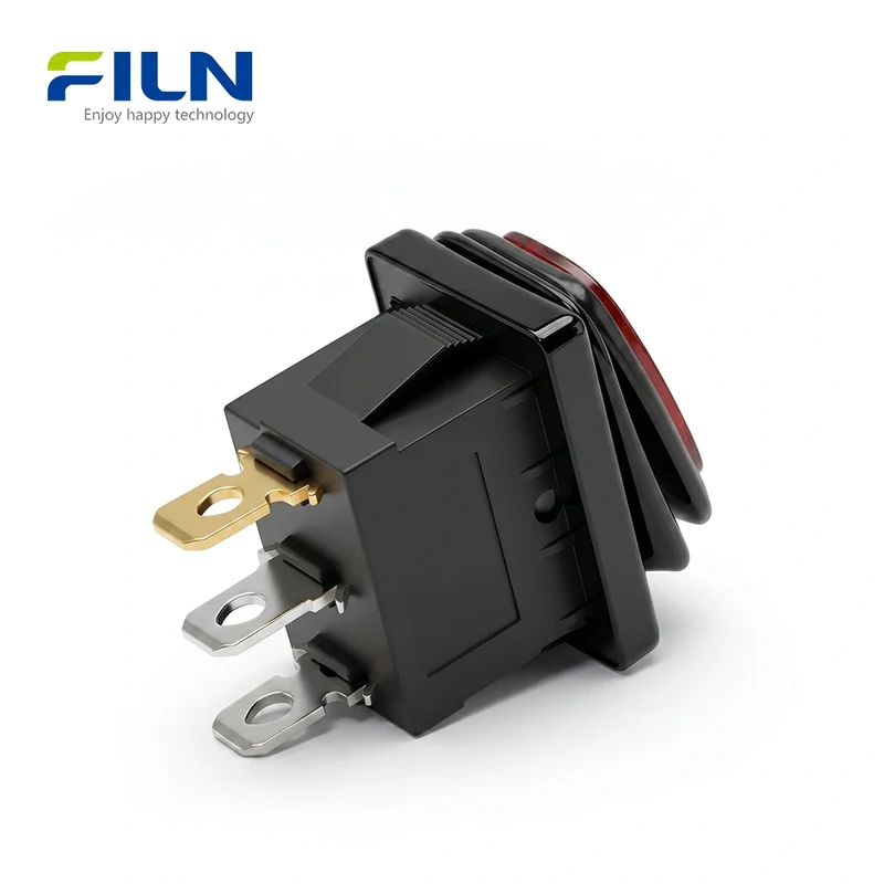 Lighted Rocker Switch KCD1 Switch with LED Light 3Pin ON-OFF PC/ABS UL CE FILN