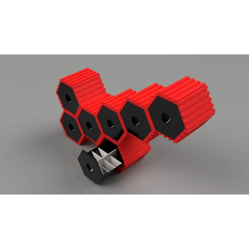 Tiroirs hexagonaux modulaires pour un rangement flexible