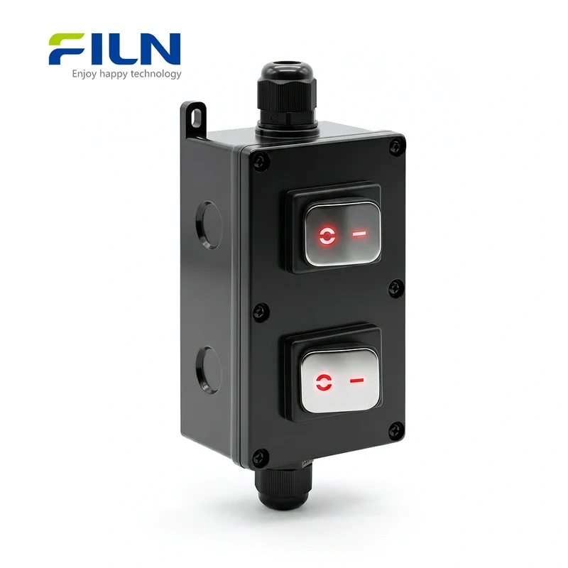 Electrical Outdoor Junction Box Waterproof 30A Stainless Steel KCD4 Rocker Switch FILN