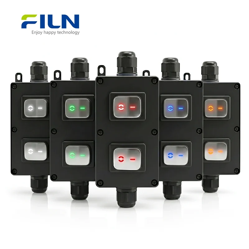 Electrical Outdoor Junction Box Waterproof 30A Stainless Steel KCD4 Rocker Switch FILN