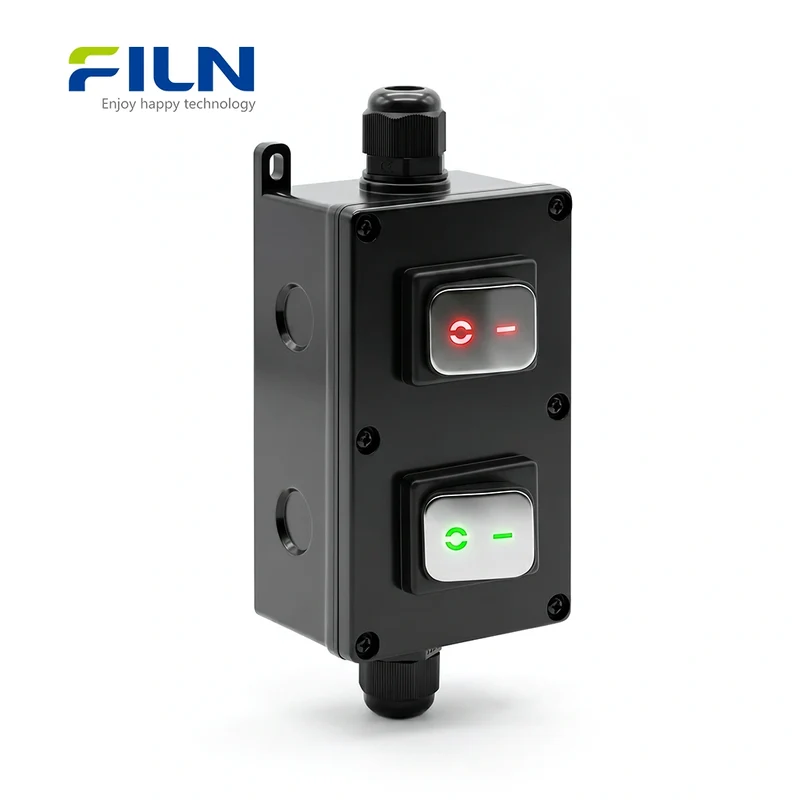 Electrical Outdoor Junction Box Waterproof 30A Stainless Steel KCD4 Rocker Switch FILN