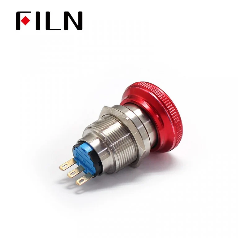 22MM Waterproof Filn Mmetal Emergency Stop Push Button