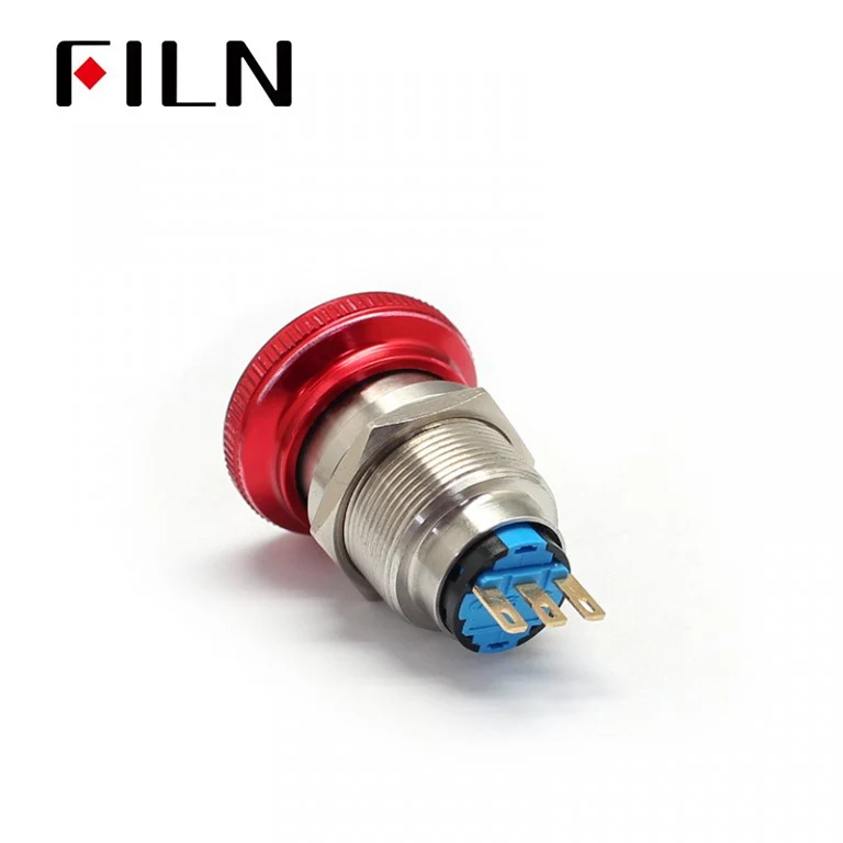 22MM Waterproof Filn Mmetal Emergency Stop Push Button