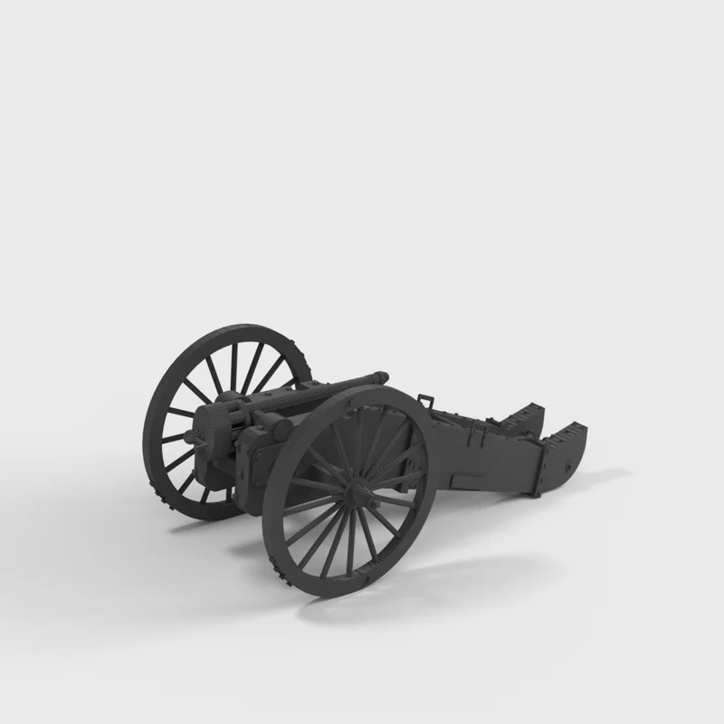Historisk Puckle gun model til udstilling