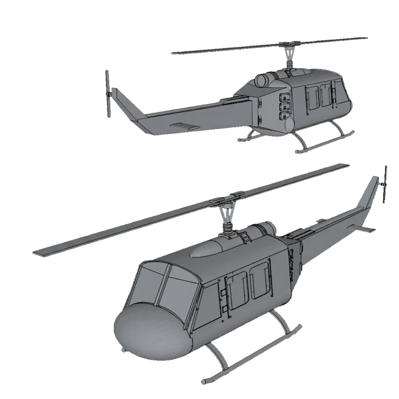 Bell UH-1 Huey helikopter til tabletop