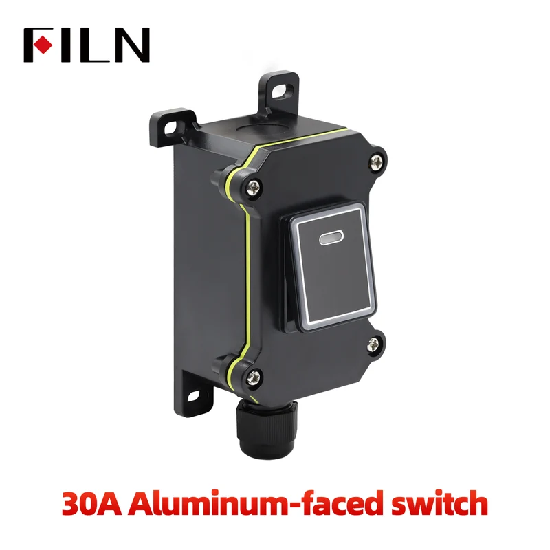 Waterproof Junction Box 30A Aluminum Panel Rocker Switch Rocker Switch CE UL FILN