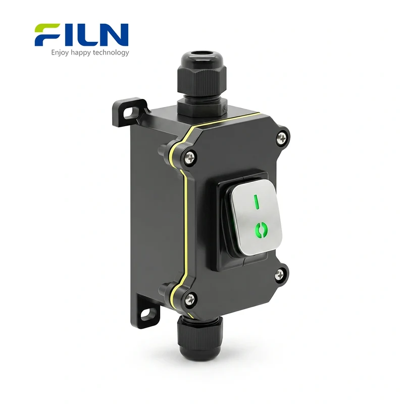 Junction Box Electric Stainless Metal Rocker Switch 30A 4-Pin Screw Terminal CE UL FILN