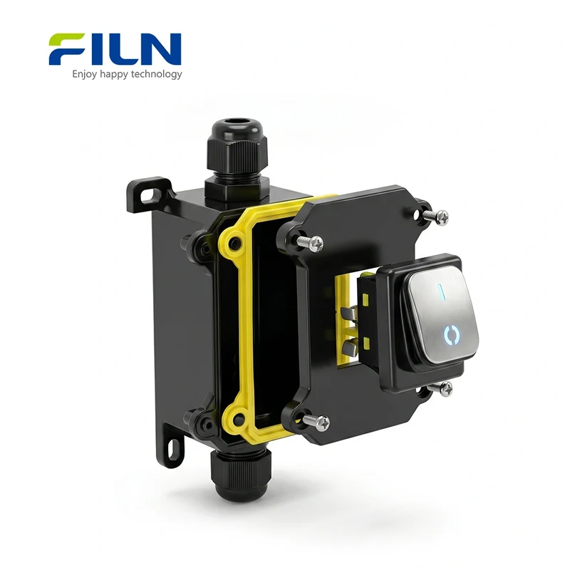 Junction Box Electric Stainless Metal Rocker Switch 30A 4-Pin Screw Terminal CE UL FILN