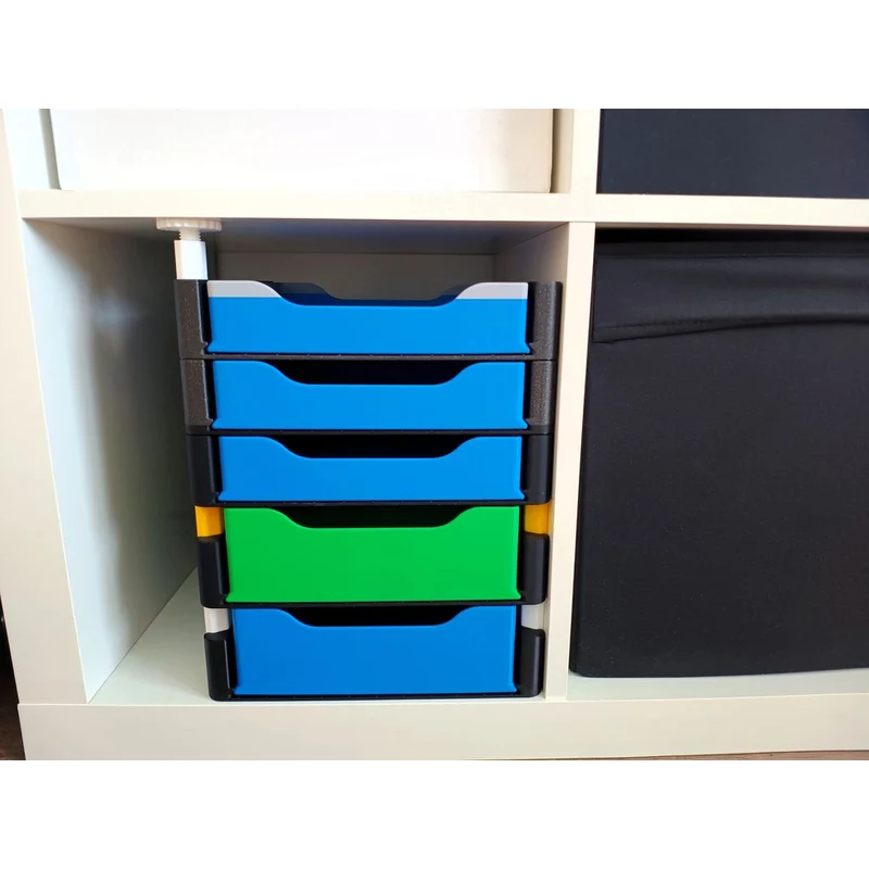 Système de rangement empilable avec bacs et tiroirs
