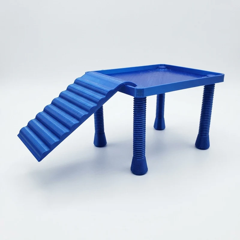 Plateforme solaire réglable avec rampe pour aquarium
