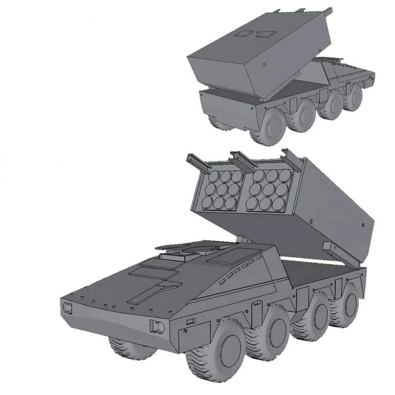 GTK Boxer med raketkastersystem Bundeswehr miniature