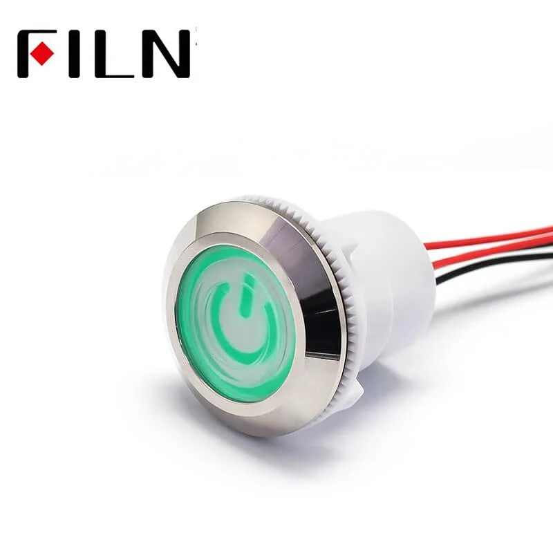 30MM IP67 24V Red Green Good Price Illuminated Push Button Switch
