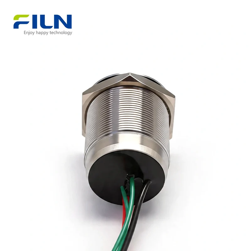 12V Push Button Switch Waterproof 25mm Stainless Steel Latching Momentary Pre-wired FILN