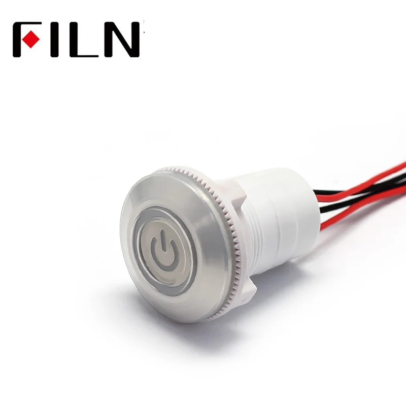 22mm red green Plastic Push Button Switch power mark locking and Momentary switch