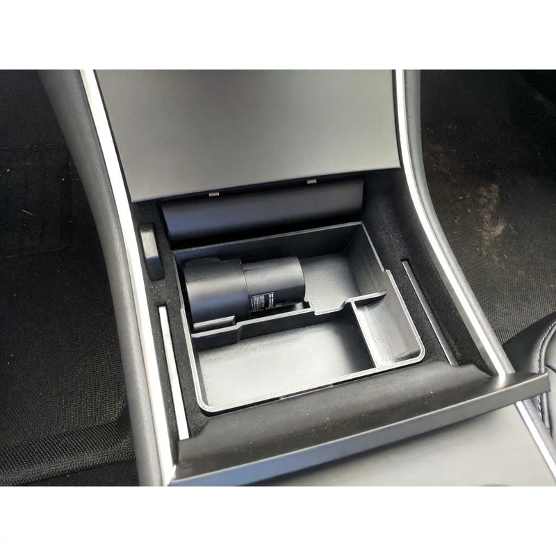 Bac de console centrale pour Tesla Model 3 avec support d'adaptateur
