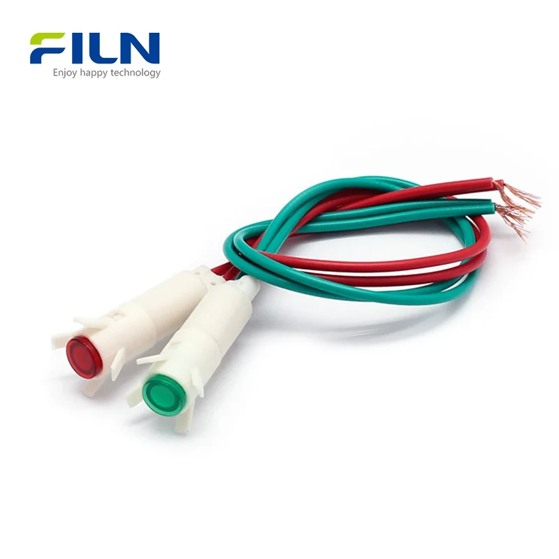 12VDC LED Light 6mm Plastic Indicator Wire Lead Snap-in for Sale FILN