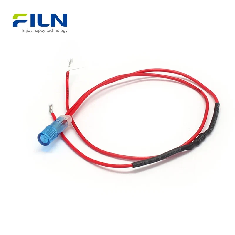 12V Panel Mount LED 6mm Indicator Light Wire Lead Snap-in for Sale FILN