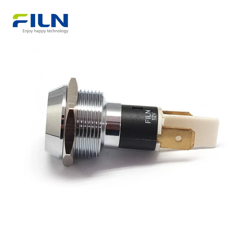Indicator LED 22mm 12V 220V 2Pin Terminal for Industrial Panels Big Size Light FILN