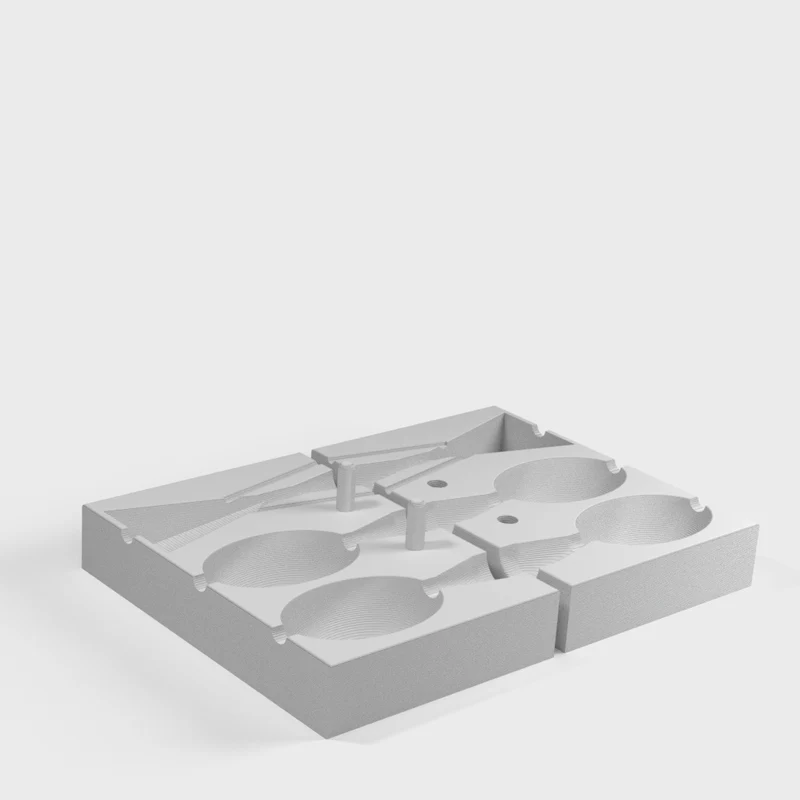 Moule pour petits plombs de pêche en béton