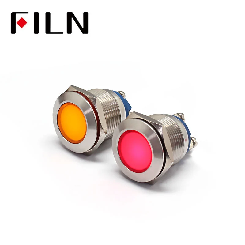 19mm 110v LED Metal Signal Indicator Light