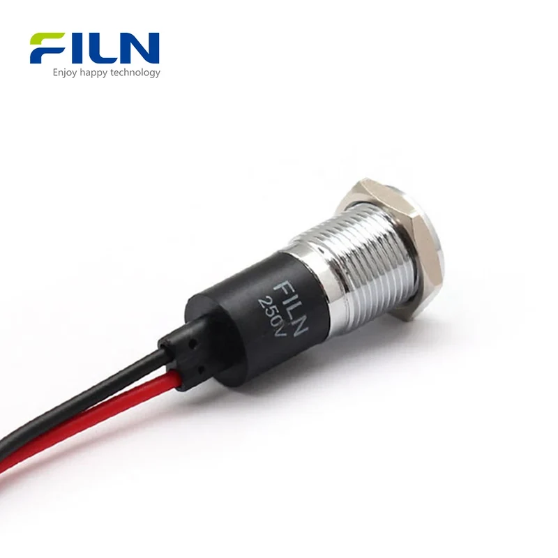 Signal Indicator Light with wire Metal Indicator Lamp IP67 Waterproof LED for Medical & Marine FILN