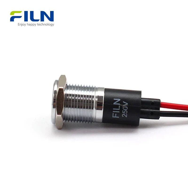 Signal Indicator Light with wire Metal Indicator Lamp IP67 Waterproof LED for Medical & Marine FILN