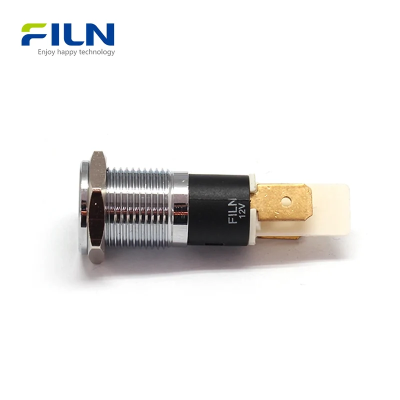 14mm Light On Indicator Metal Indicator Lamp 12V 110V 220V | Pin Terminal | CNC & Medical FILN